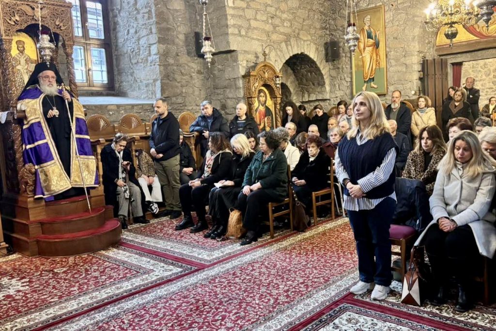 Η Δ΄ Στάση των Χαιρετισμών της Θεοτόκου στην Ιερά Μονή Παναγίας Αρχαγγελιωτίσσης