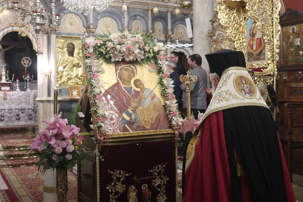 Η Ακολουθία της Δ’ Στάσεως των Χαιρετισμών της Θεοτόκου στην Ερμούπολη