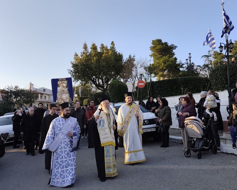 Ο εορτασμός του Ευαγγελισμού της Θεοτόκου και της Εθνικής Επετείου της 25ης Μαρτίου στην Ι.Μ. Χαλκίδος