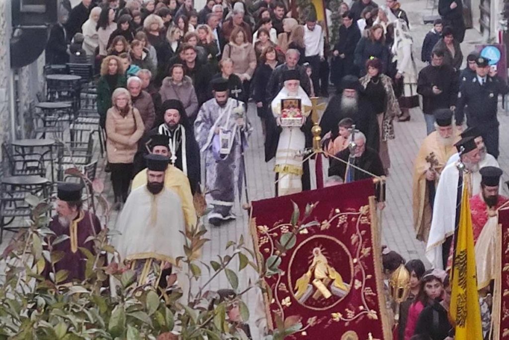 Ο Επίσκοπος Σκοπέλου Νικόδημος στο Μαντούδι