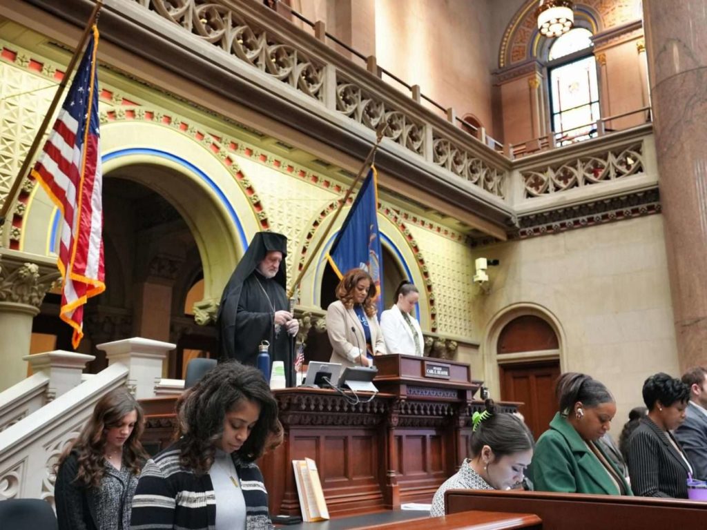 Archbishop Elpidophoros leads Greek Independence Day celebration at New York State Capitol