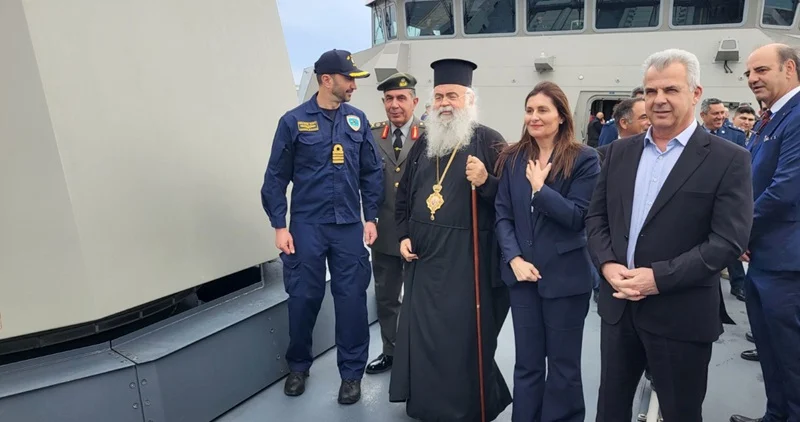Επίσκεψη Αρχιεπισκόπου Κύπρου στη φρεγάτα «Κίμων»