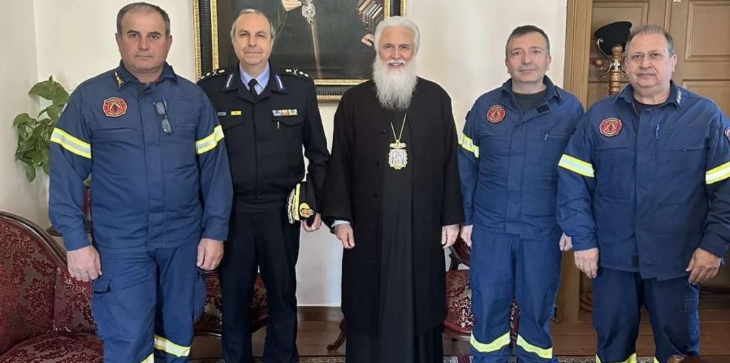 Επίσκεψη Στρατηγού Πυροσβεστικής στον Μητροπολίτη Λήμνου