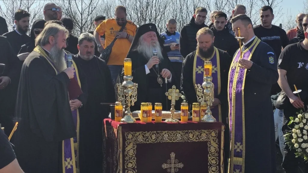 Memorial Service at the site of the accident of the seven PAOK fans in Romania