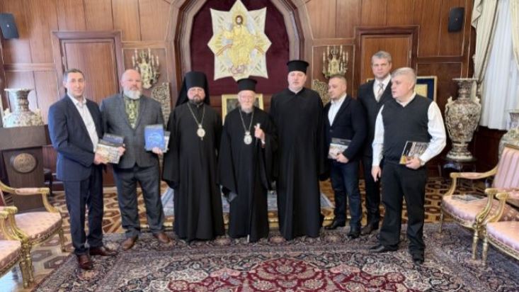 ‎البطريرك المسكوني يستقبل اسقف دونيتسك وسلافيانس سابا على رأس وفد