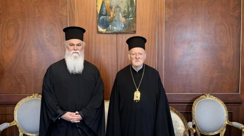 The Metropolitan of Kalavryta and Aigialeia meets with the Ecumenical Patriarch