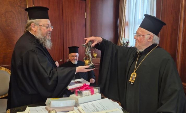 Среща на Русенския митрополит Наум с Вселенския патриарх Вартоломей