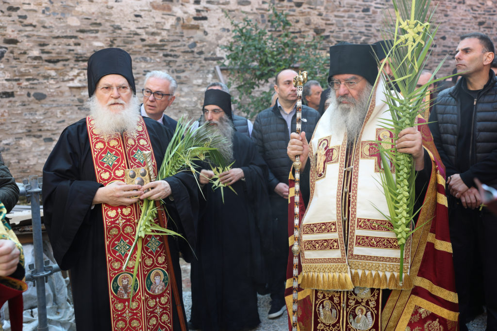 Η Κυριακή των Βαΐων στην Ι.Μ.Μ. Βατοπαιδίου (ΦΩΤΟ)