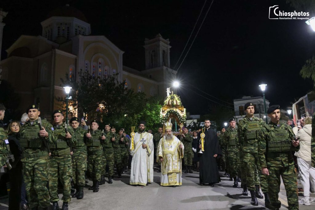 Συνάντηση Επιταφίων στην πόλη της Χίου (ΒΙΝΤΕΟ&ΦΩΤΟ)