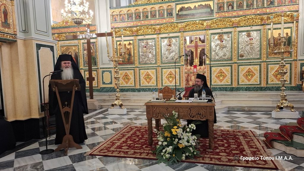 Ο Καλαμαριάς Ιουστίνος στην Δ’ Επετειακή Γενική Ιερατική Σύναξη της Ι.Μ. Αιτωλίας και Ακαρνανίας