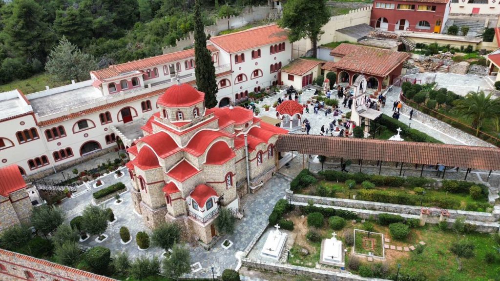 Εσπερινός, παράκληση του Αγίου Γεωργίου και ομιλία στην Ιερά Μονή Παναγίας Χρυσοπηγής Πολυδενδρίου