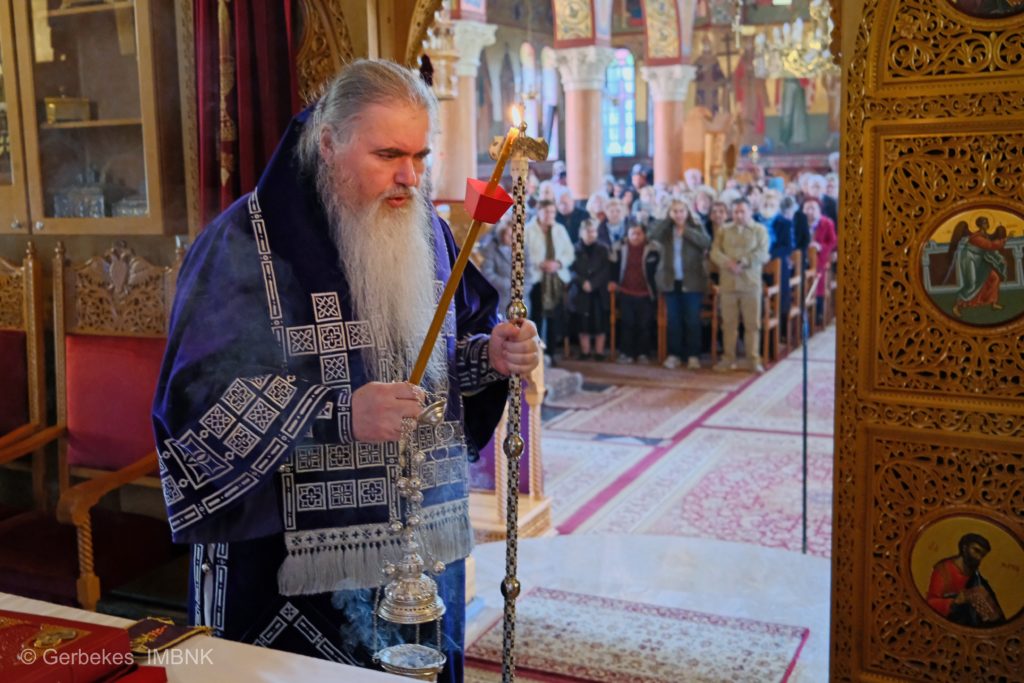 Ο Μητροπολίτης Καλαμαριάς τέλεσε Προηγιασμένη στην Ιερά Μονή Αγίας Κυριακής Λουτρού