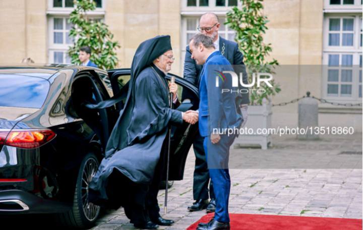 لقاء البطريرك المسكوني مع رئيس وزراء   فرنسا