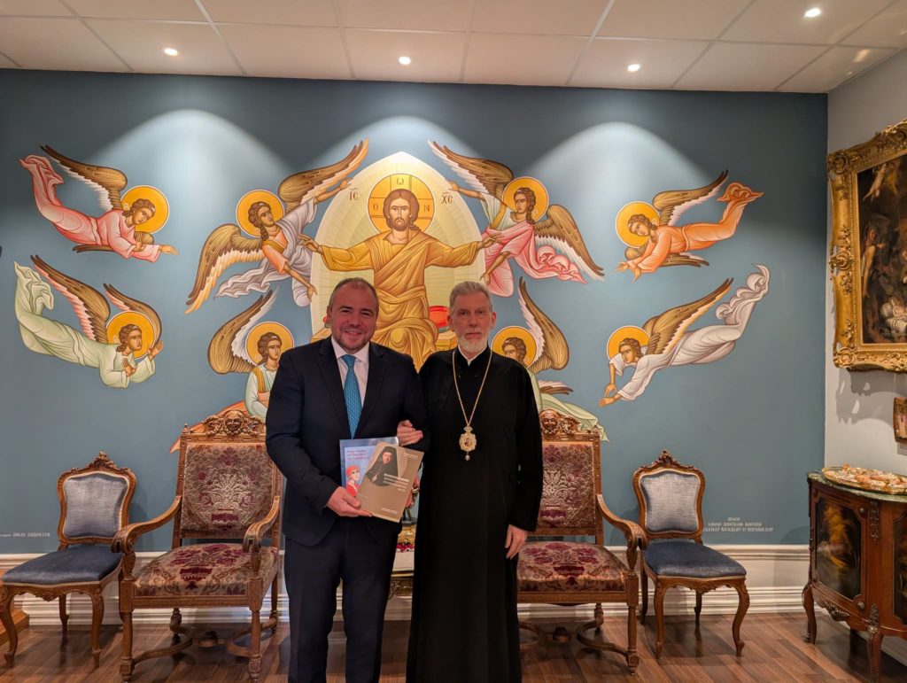 Cyclades MP Filippos Fortomas Visits the Metropolitan of Sweden