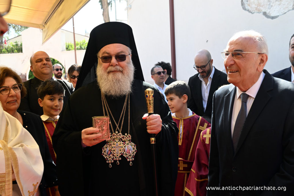 His Beatitude Patriarch John X presiding over the Divine Liturgy at St. George’s Church – Iskenderun District.