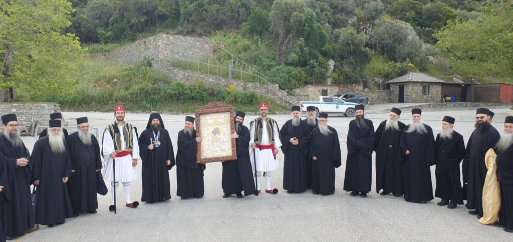 Αναχώρηση της Ιεράς Εικόνας της Παναγίας «Άξιον Εστί» από το Άγιο Όρος