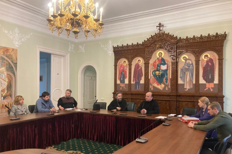 В Финансово-хозяйственном управлении прошло совещание по реставрации Воскресенской церкви Андреевского ставропигиального монастыря