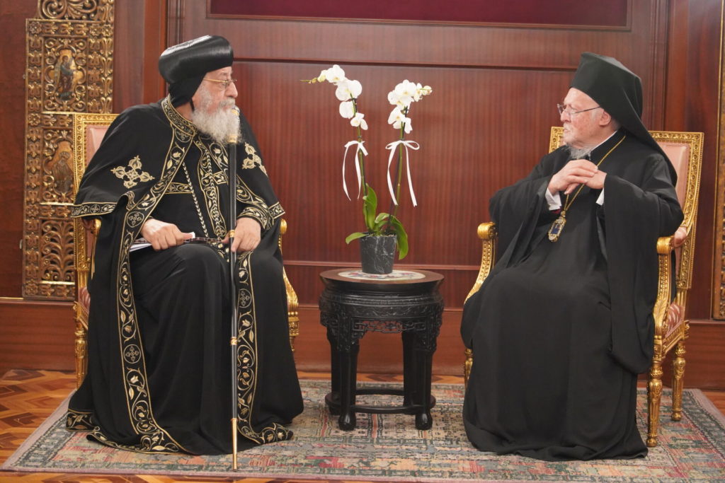Επίσημη υποδοχή του Πατριάρχη της Κοπτικής Εκκλησίας Tawadros II στην έδρα του Οικουμενικού Πατριαρχείου