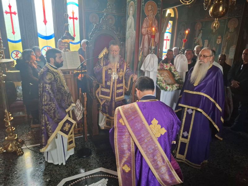 Προηγιασμένη Θεία Λειτουργία στην Ι.Μ. Παναγίας Γοργοεπηκόου Ψαχνών