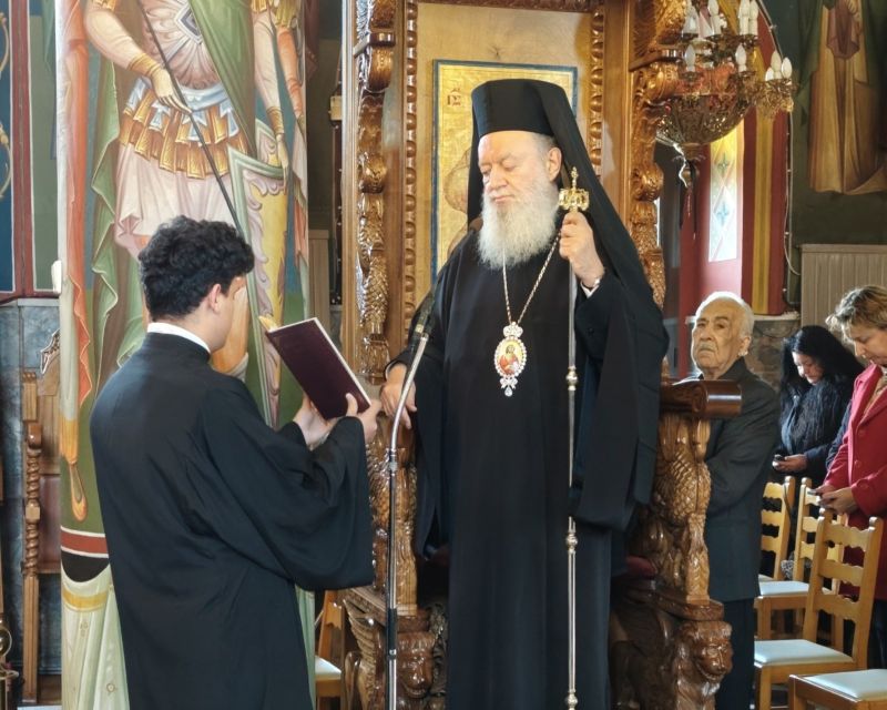 Ο Μητροπολίτης Χαλκίδος στην ενορία Καστέλλας Μεσσαπίων