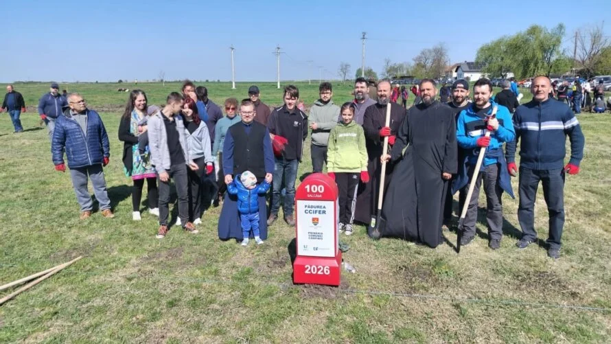 Theology students and clergy join tree-planting drive in western Romania