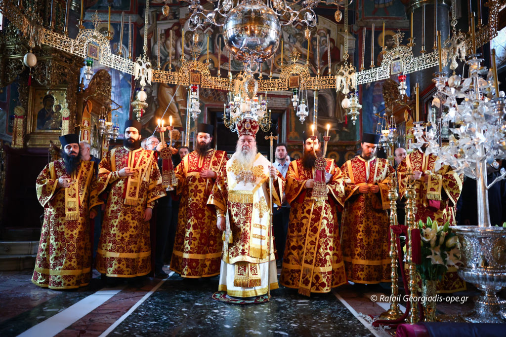 Με λαμπρότητα η πανήγυρη του Ευαγγελισμού της Θεοτόκου στην Ι.Μ.Μ. Βατοπαιδίου