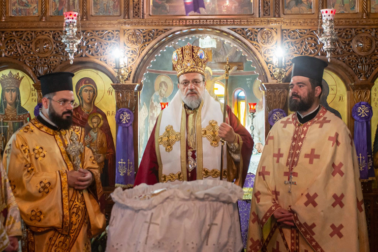 Ο Μεσσηνίας Χρυσόστομος στην Αγία Βαρβάρα Καλαμάτας