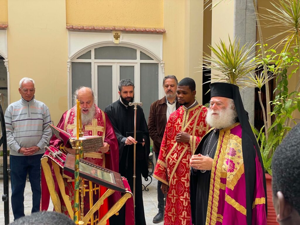 Η Θεία Λειτουργία της Μεγάλης Πέμπτης στην Ι.Μ. Αγίου Σάββα του Ηγιασμένου