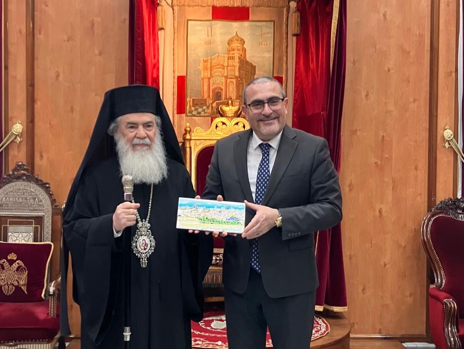Στον Πατριάρχη Ιεροσολύμων o Αναπληρωτής Ειδικός Συντονιστής των Ηνωμένων Εθνών για την Ειρήνη στη Μέση Ανατολή