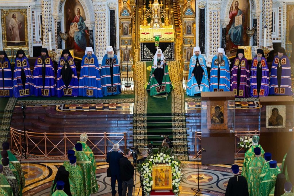 Патриаршая проповедь в праздник Входа Господня в Иерусалим после Литургии в Храме Христа Спасителя