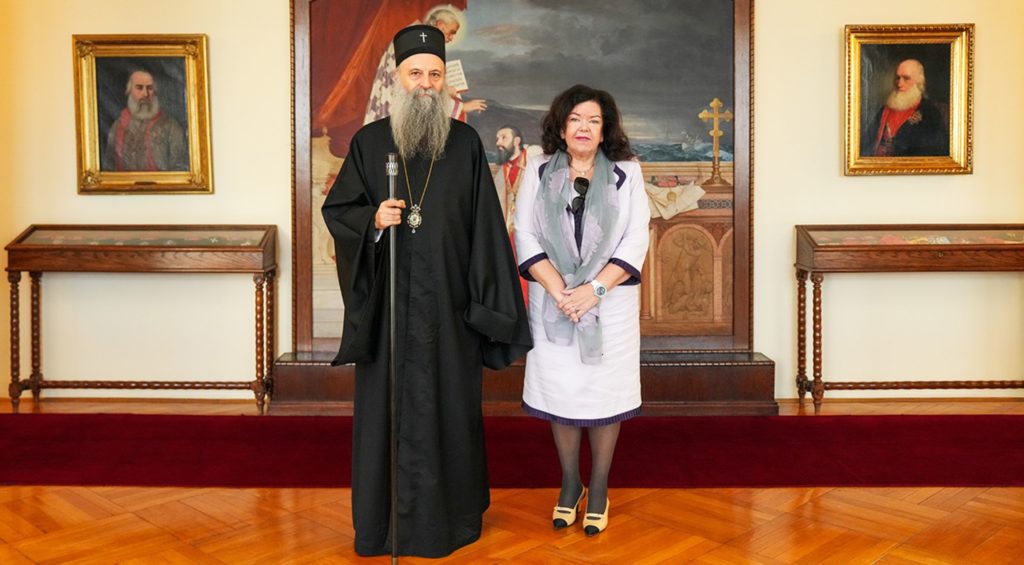 Συνάντηση Πατριάρχη Σερβίας με την Eιδική Aπεσταλμένη του Ηνωμένου Βασιλείου για τα Δυτικά Βαλκάνια