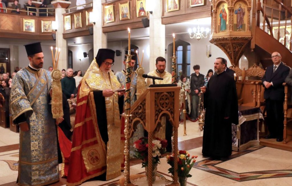 Archbishop Nikitas Presides at the Akathist Hymn in Wood Green