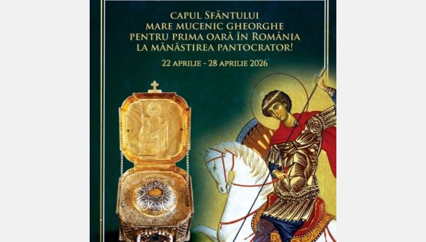 Cinstitul cap al Sfântului Gheorghe la Mănăstirea Pantocrator