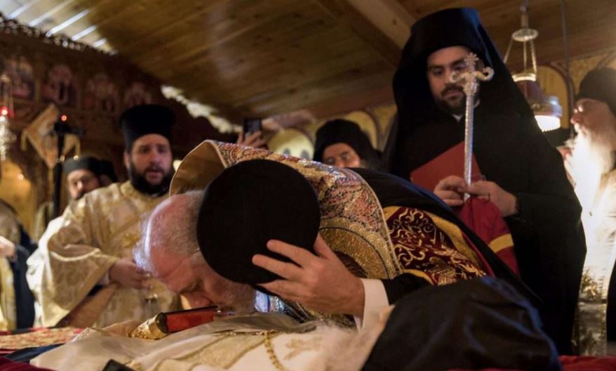 Archbishop Elpidophoros presides over funeral for Archimandrite Joseph of St. Nektarios Monastery