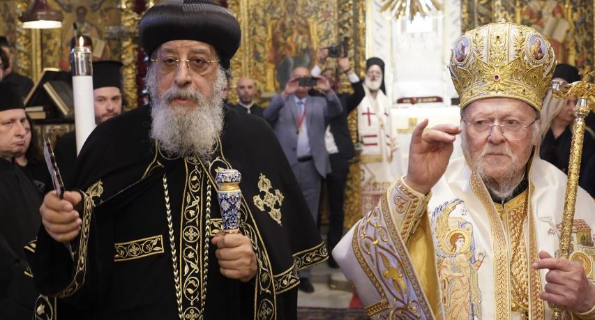 The Sunday of the Myrrh-Bearing Women at the Phanar, in the Presence of the Pope and Patriarch of the Coptic Church