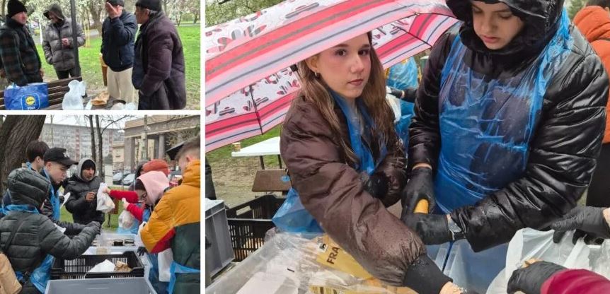Solidaritate în Săptămâna Verde: 200 de porții de hrană caldă oferite gratuit în zona Gării de Nord din Capitală
