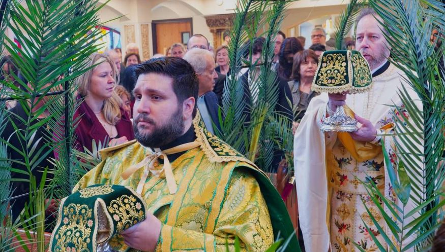Transfiguration Church celebrates Palm Sunday with Archbishop Elpidophoros in Corona, NY