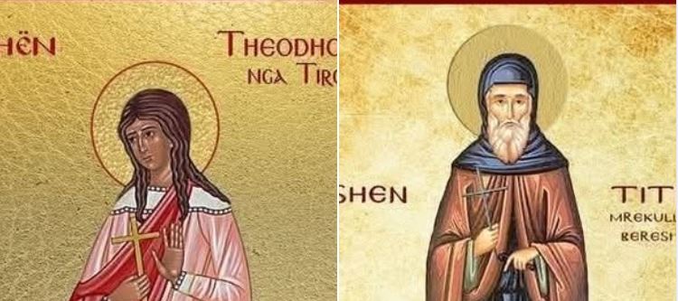 Oshënar Titi, çudibërës. Dëshmorët Amfiani e Edhesi. Dëshmor i ri Panajoti. Dëshmore Theodhora