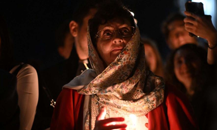 Archbishop Elpidophoros celebrates the Resurrection Service at the Archdiocesan Cathedral of the Holy Trinity in NYC