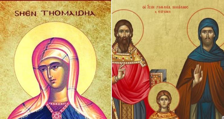 Apostujt Aristarku, Pudi, Trofimi nga të 70-t. Dëshmor Ardalioni. Dëshmore Thomaidha. Dëshmorët Rafael, Nikolla dhe Irini