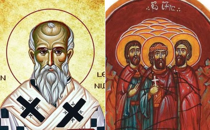 Dëshmor Kriski. Hierodëshmor Leonidhi i Athinës. Dëshmor Sukia bashkë me shokët e tij, në Gjeorgji. Oshënar Paterni