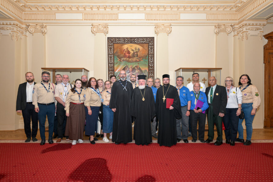 Patriarchal auxiliary bishop meets Orthodox scouts group, highlights youth engagement