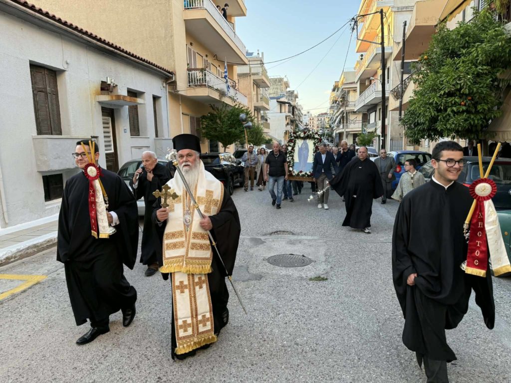 Αρχιερατικός Εσπερινός επί τη μνήμη της Αγίας Ειρήνης στο Αίγιο