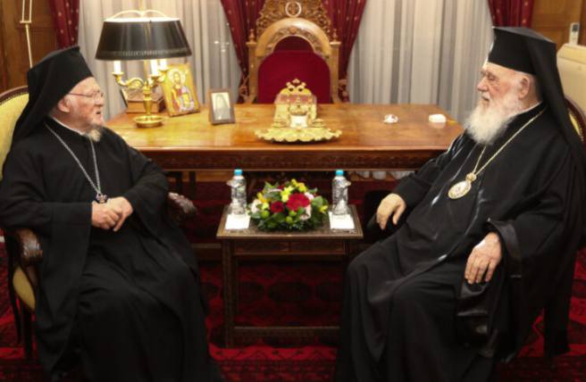 زيارة البطريرك المسكوني إلى رئيس اساقفة اثينا