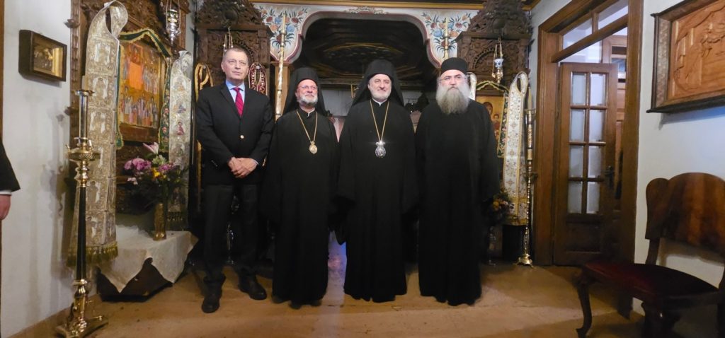 Ο Αρχιεπίσκοπος Αμερικής στο Αντιπροσωπείο της Ι.Μ. Εσφιγμένου Αγίου Όρους