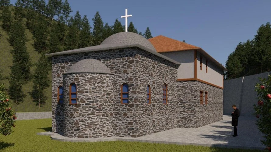 O nouă chilie românească se construiește în Muntele Athos: Va fi închinată Sfinților Atanasie și Chiril