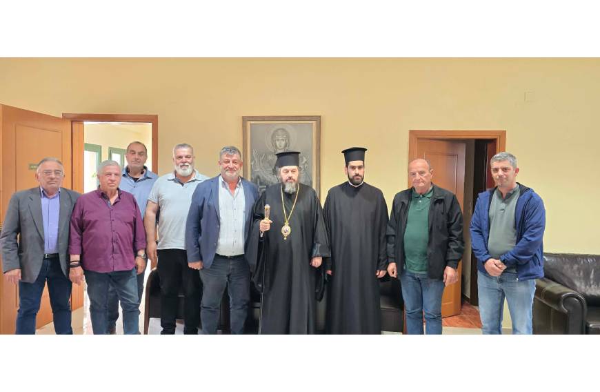 Επίσκεψη του Μητροπολίτη Δρυϊνουπόλεως Αλέξιου στο Δημαρχείο Πωγωνίου