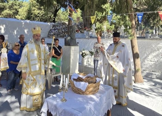 Η μνήμη της Αγίας Ελικωνίδος στον εν Σύμη ομώνυμο Κοιμητηριακό Ιερό Ναό