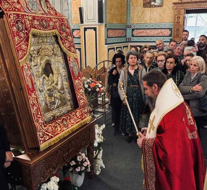 Έβδομη ημέρα του προσκυνήματος της Παναγίας «Άξιον Εστί» στην Ι.Π. Μεσολογγίου