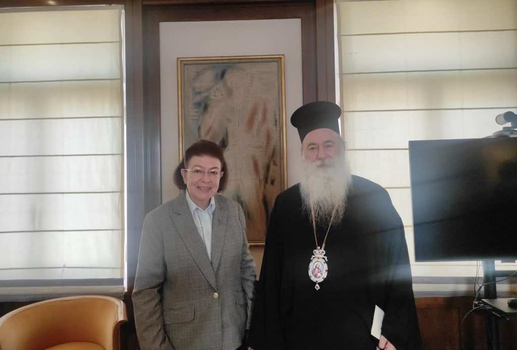 Επίσκεψη του Μητροπολίτη Κορίνθου στην Υπουργό Πολιτισμού